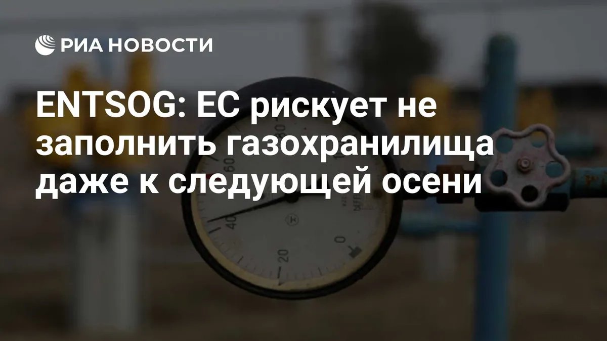 ENTSOG оценил заполненность хранилищ ЕС при остановке российского газа