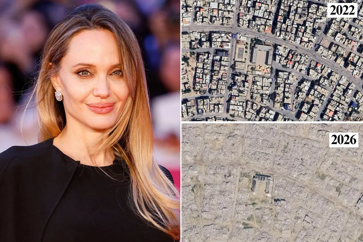 Angelina Jolie shares satellite images of Gaza destruction and calls for aid