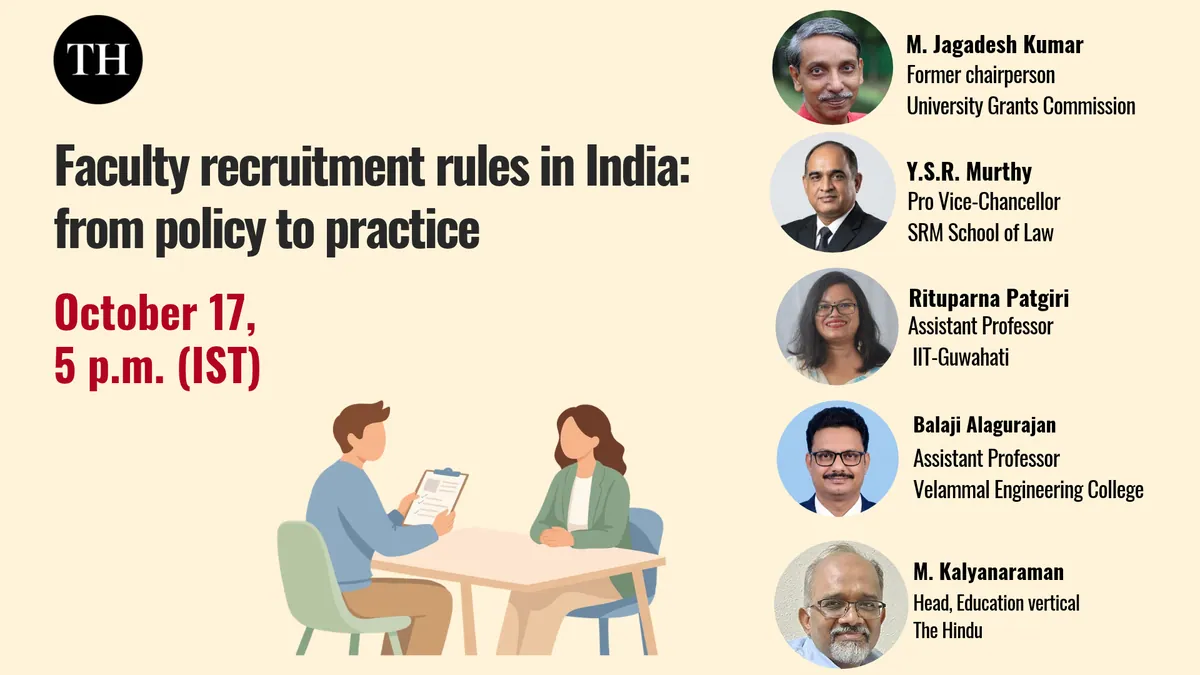 The Hindu promotes webinar on Indian faculty recruitment rules