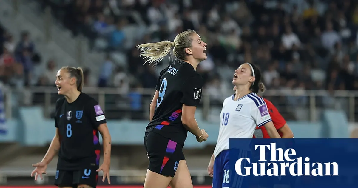 England women beat Greece in first World Cup qualifying play-off leg