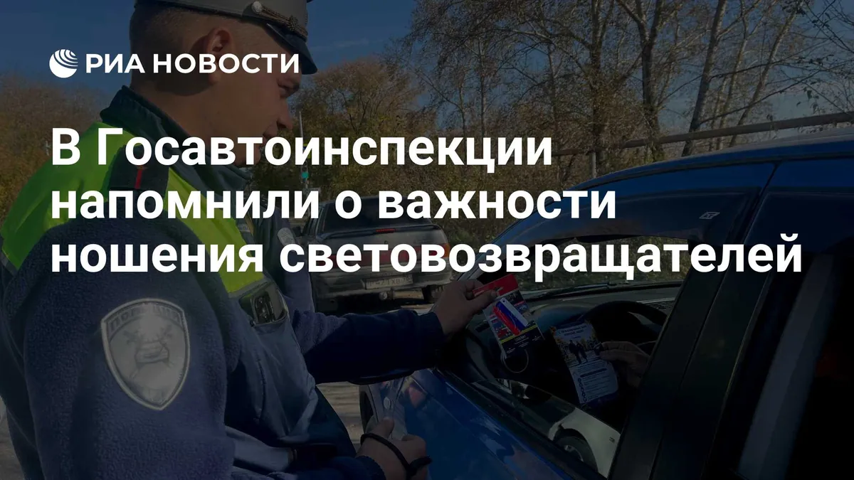 Russian traffic police explain pedestrian reflector requirements