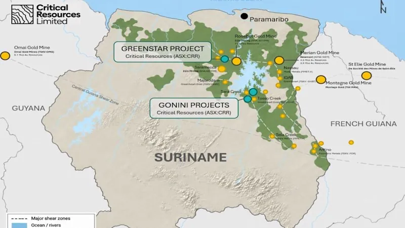 Critical Resources hires geologists to assess Suriname gold prospects
