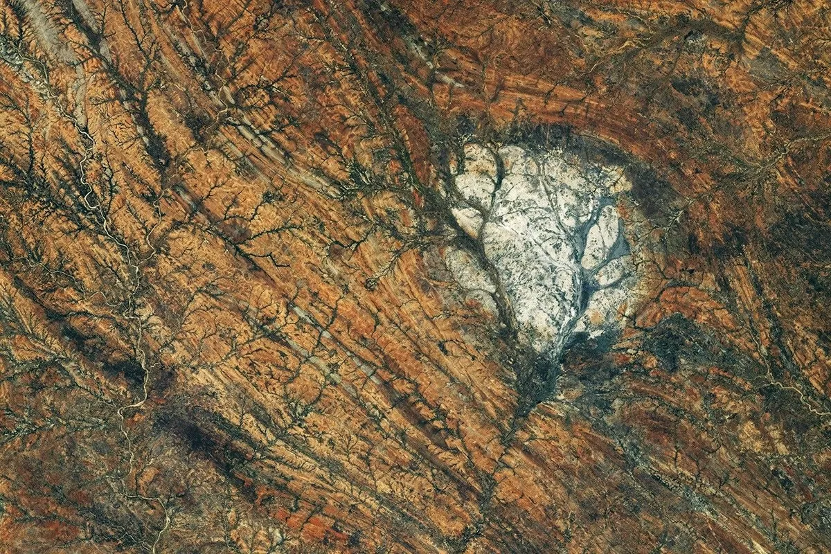 Astronaut photographs Moon-like rock formation in Madagascar