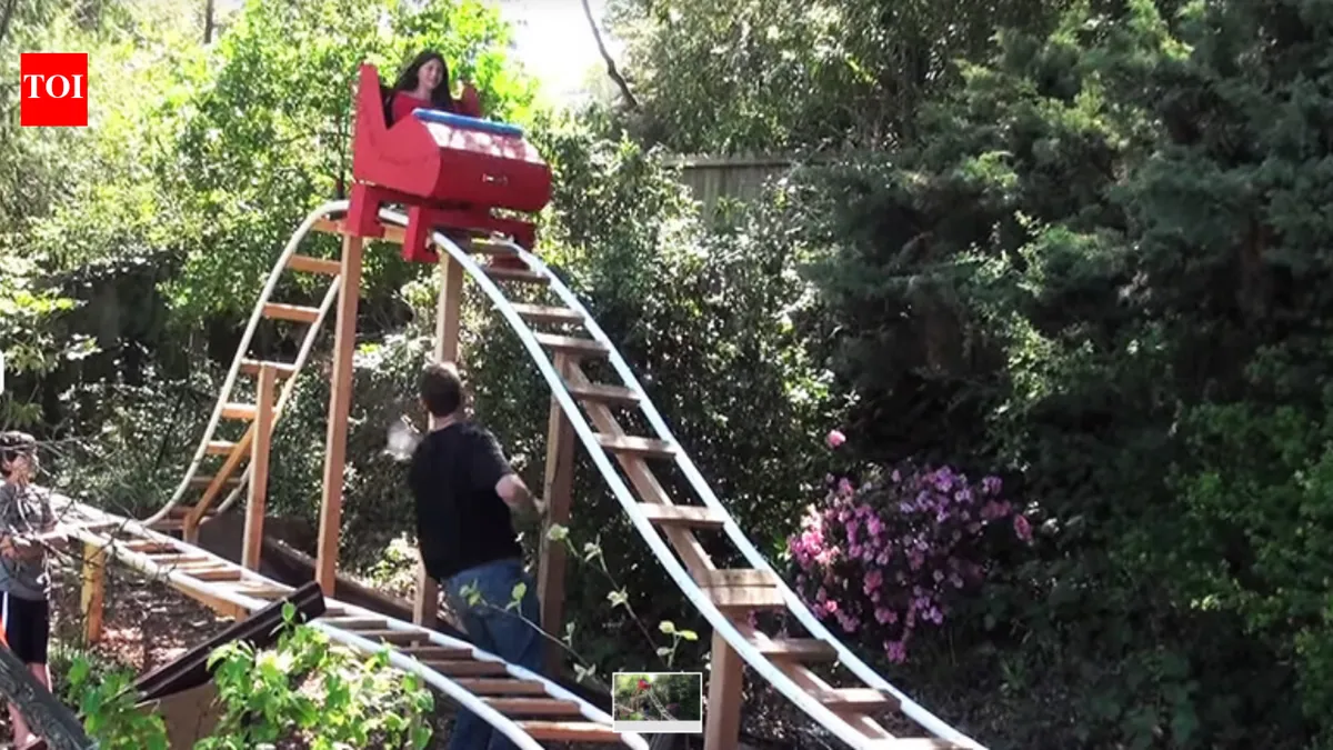 California father builds son a 180-foot backyard roller coaster