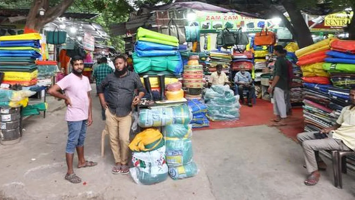 Chennai’s tarpaulin market serves customers throughout the year
