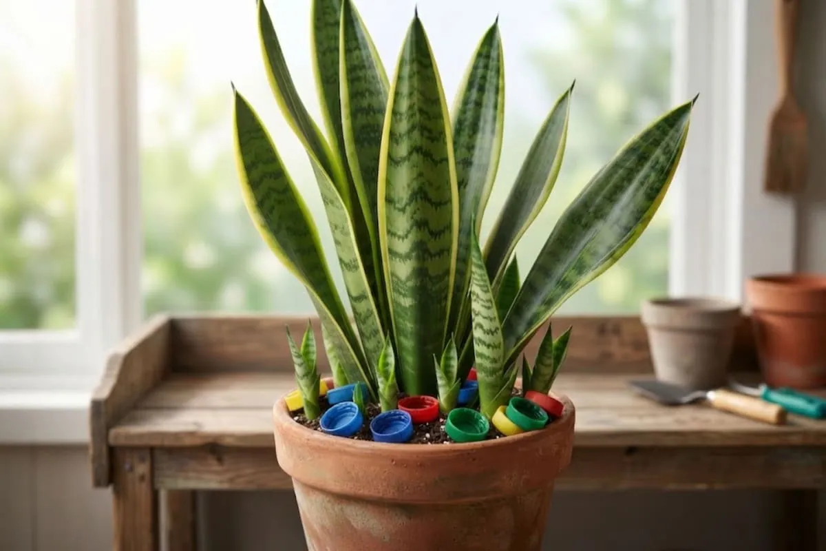 La Nación explains the bottle-cap trick for plant pots