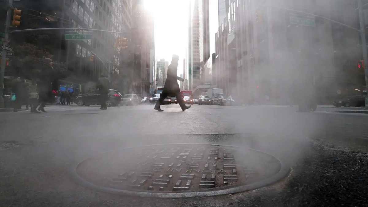 Five people seen emerging from Manhattan sewer manhole