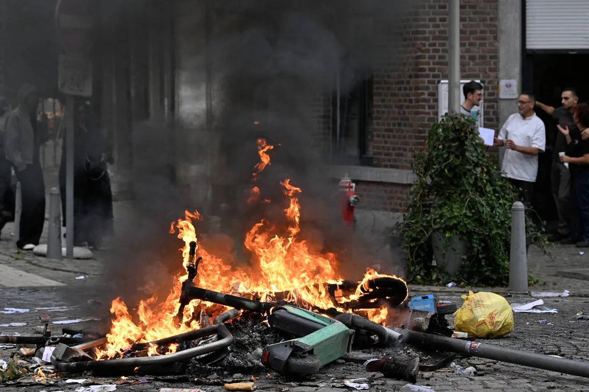 Belgian high-school protests against austerity continue amid clashes