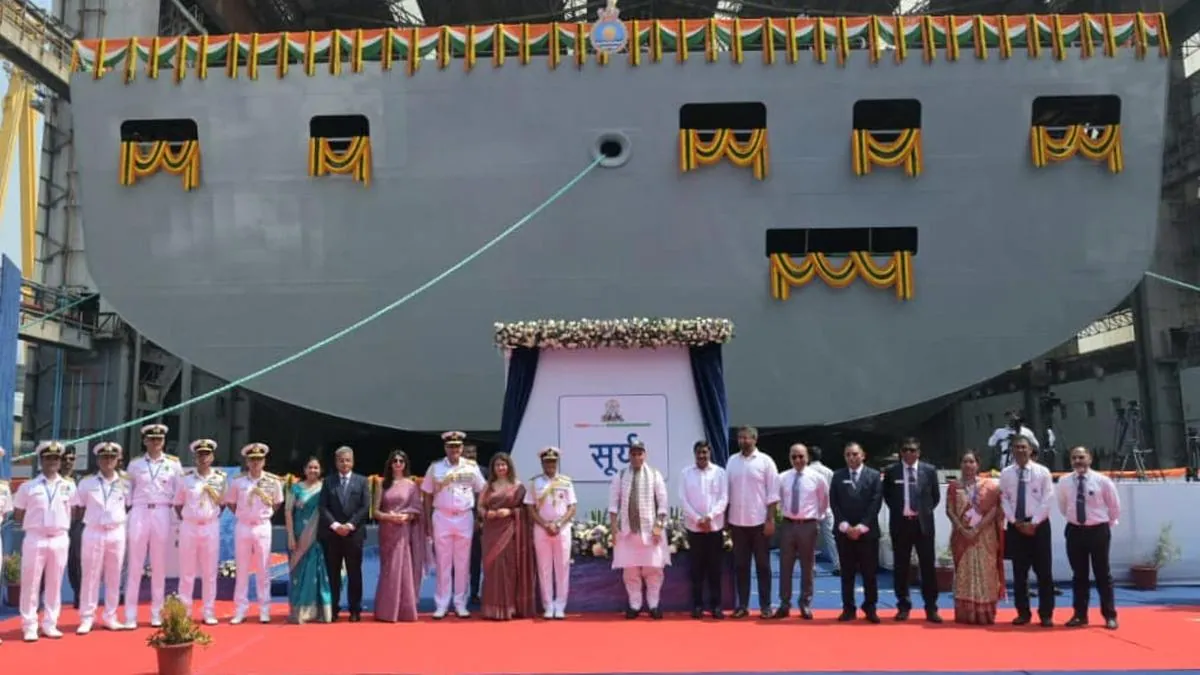 India launches its first domestically built fleet support ship