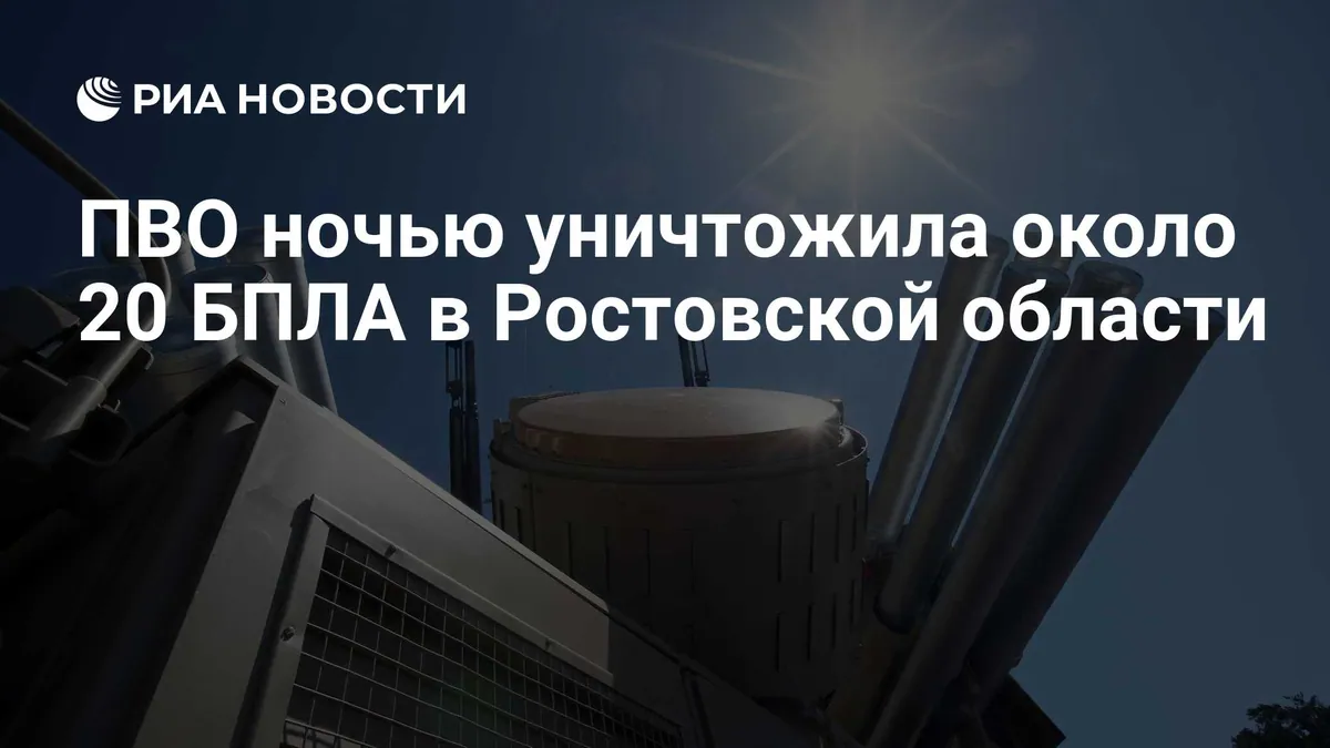 Nearly 20 drones neutralized overnight in Russia’s Rostov Region, governor says